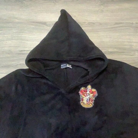 Harry Potter Women's Black Fleece Poncho One Size - Picture 7 of 8